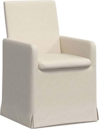 vidaXL Dining Chairs with Wheels 2 pcs Beige 57 x 67 x 95 cm Linen vidaXL