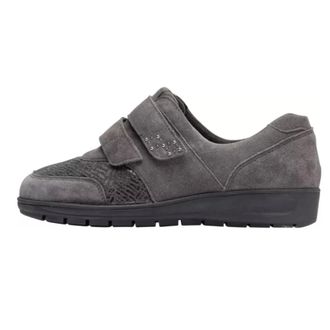 Waldl&auml;ufer Comfort Slipper - Dames - Schoenen - Grijs - Maat: 42 1/2 EU Velours