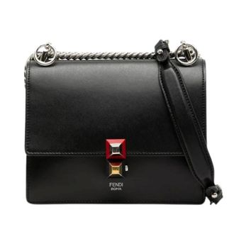 Fendi Pre-owned Cross Body Bags, female, Black, Size: ONE SIZE Pre-owned Kan I Cross Body Bag