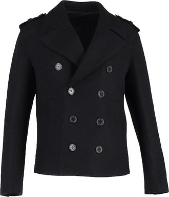 Neil Barrett Double-Breasted Blazer in Black Wool