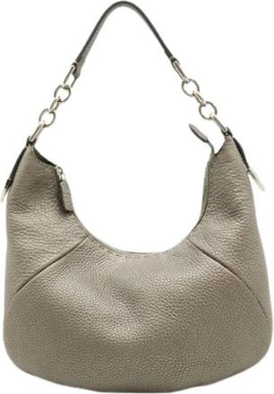 Fendi Pre-owned Selleria Leren Schoudertas - Dames - Vintage Schoudertas - Grijs - ONE Size - Leer - Vintage