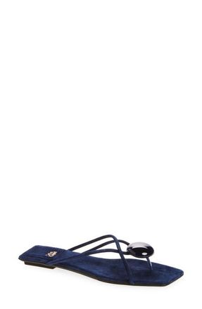Jeffrey Campbell Cosmos Flip Flop in Navy Suede Combo at Nordstrom, Size 5.5
