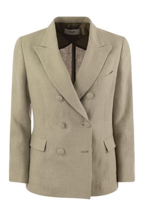 Saulina Milano Anna - Double-Breasted Linen Jacket