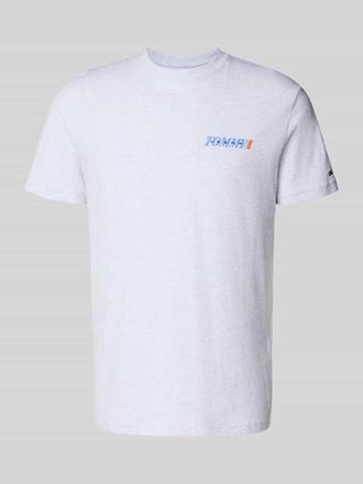 Tommy Jeans Regular Fit T-Shirt aus reiner Baumwolle in Hellgrau Melange, Gr&ouml;&szlig;e XXL