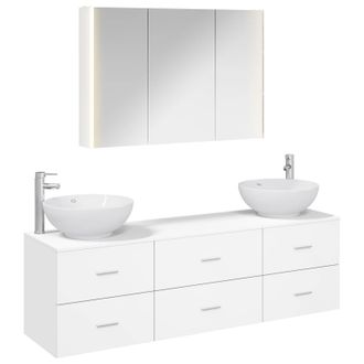 vidaXL Juego De Muebles De Ba&ntilde;o 4 Pcs Blanco Vidaxl