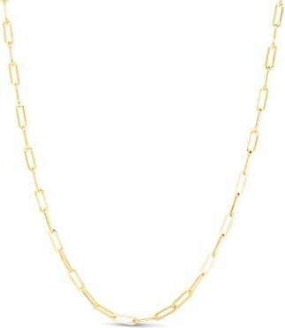 Queen Jewels 14K Gold Paper Clip Chain Necklace at Nordstrom Rack, Size 20