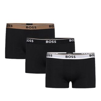 HUGO BOSS Mens Stretch-Cotton Trunks, Size Small