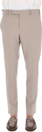 Pantaloni Torino Pantalone in lana Tropical bi-stretch Dieci fit - Heren - Chinos - Beige - L - Wol - Broeken