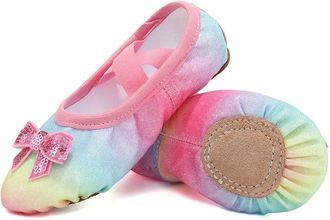 Generic GLDFW Girls Ballet Women Children Dance Shoes Flats Ladies Ballet Slippers Shoes Salsa Training Shoes Sequined Butterfly