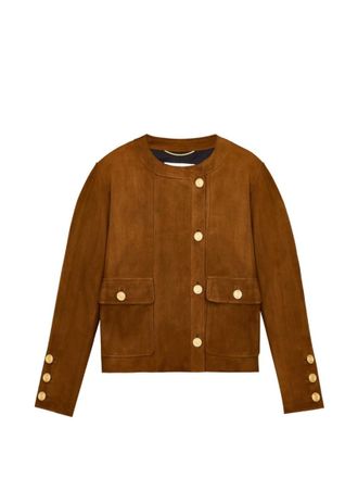 Saint Laurent Brown Round Neck Jacket