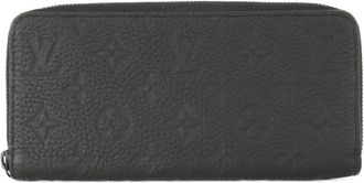 Louis Vuitton Taurillon Black Leather Long Wallet (Bi-Fold) (Pre-Owned)