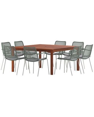Amazonia Teak 9Pc Square Patio Dining Set