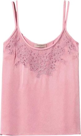 Twinset Stijlvolle Top - Dames - Tops zonder mouwen - Roze - L - Katoen - Tops