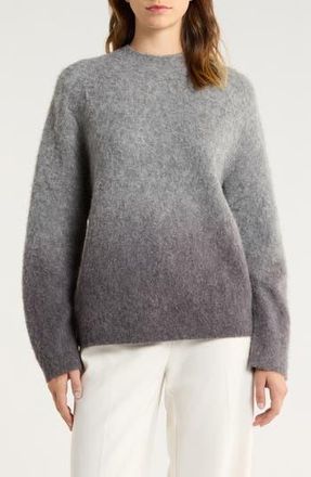 Vince Ombr&eacute; Brushed Alpaca & Wool Blend Sweater in Grey Ombre at Nordstrom Rack, Size X-Small