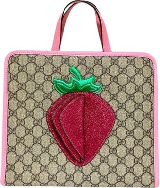 Gucci Pre-owned GG Supreme Tote Bag - Dames - Vintage Shopper - Beige - ONE Size - Vintage
