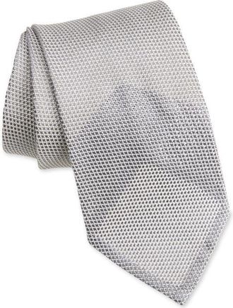 Thom Sweeney Silk Grenadine Tie in Grey at Nordstrom