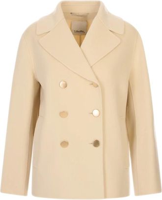 Max Mara Double-breasted Caban Jacket - female - Max Mara - Blazers - Beige - XS - Jackets