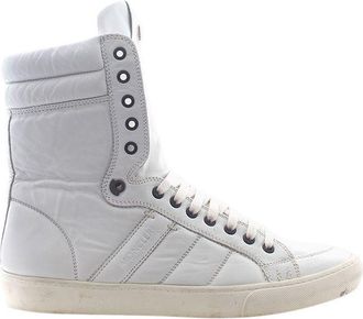 Moncler White Quilted High-Tops Size 42