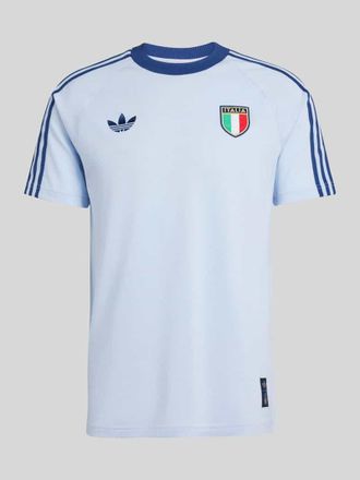 adidas Originals Slim Fit T-Shirt Italien aus Baumwoll-Mix in Hellblau, Gr&ouml;&szlig;e XXL