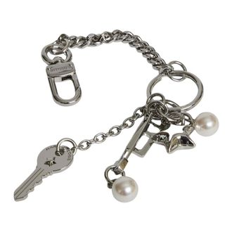 Marc Jacobs Bag Accessories, female, Gray, Size: ONE SIZE Grommet Pearl Metal Bag Charm