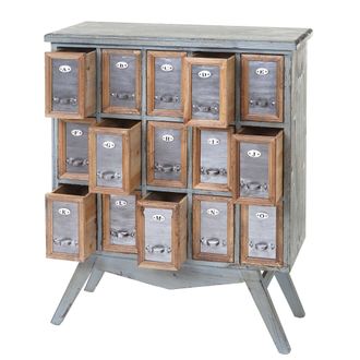 Hhg [nunca Usado] Mueble Boticario Hhg-074, C&oacute;moda, Madera Maciza De Abeto Aspecto Shabby Vintage 94x73x32cm