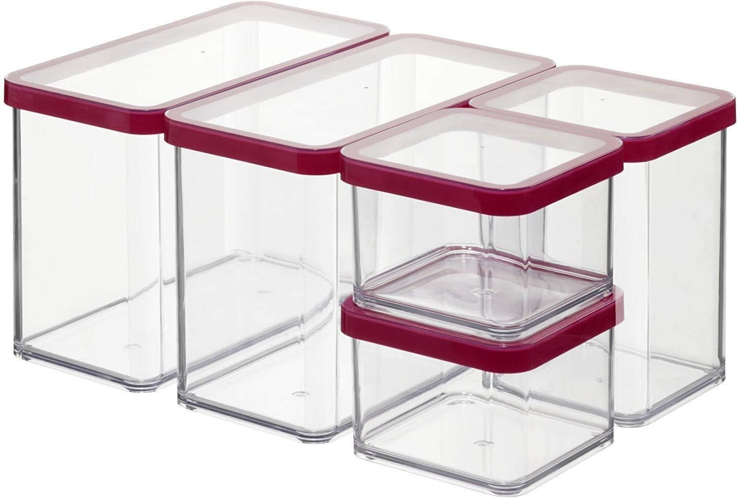 PRATESI Bormioli 3-teiliges Set Gefrierdosen – Transparente Kunststoff-Boxen, 32 Cm