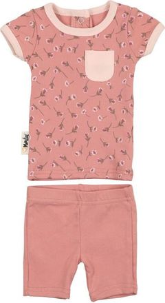 Maniere Floral Print T-Shirt & Shorts Set in Mauve at Nordstrom, Size 2T