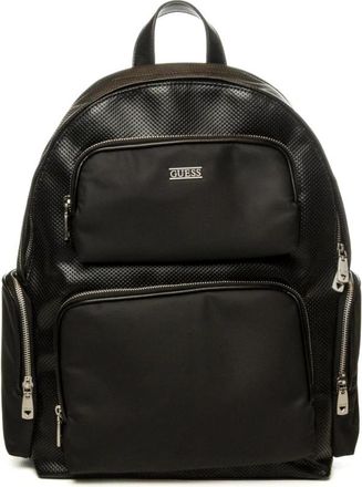 Guess Boston Rugzak - Heren - Rugzakken - Zwart - ONE Size - Leer - Tassen