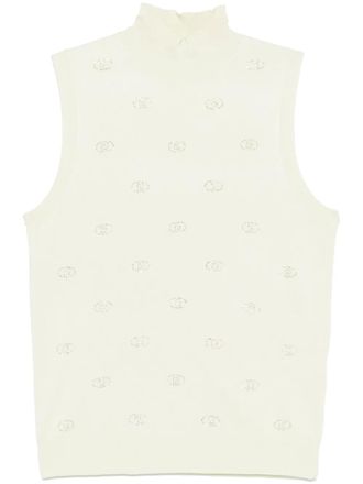 Liu Jo logo-embellished vest - women - Polyamide/Viscose - S - Green