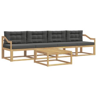 vidaXL Conjunto De Sof&aacute;s De Exterior 4 Pcs Blanco Y Antracita Vidaxl