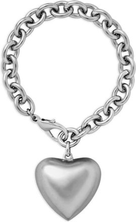 Roxanne Assoulin Puffy Heart bracelet - women - Brass - One Size - Silver