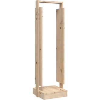 vidaXL Soporte Para Le&ntilde;a Madera Maciza De Pino 33,5x30x110 Cm Vidaxl