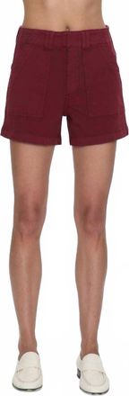 Pistola Denim Marissa High Rise Utility Short In Sangria