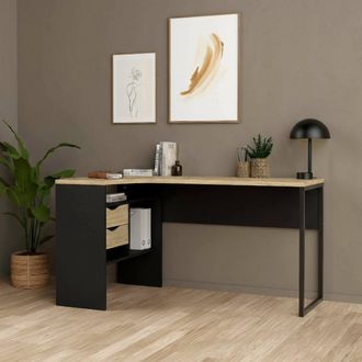 Dmora Escritorio Dmora Color Negro, 145,1 X 76,8 X 81 Cm, Con Embalaje Reforzado