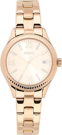 Fossil Rye Rose Gold Tone Bracelet Watch, 30mm at Nordstrom Rack