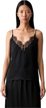 Anine Bing Mael Camisole - Dames - Tops - Zwart - Maat: L Zijde