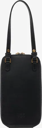 Pinko Womens Smartphone Case Leather Black Accessory
