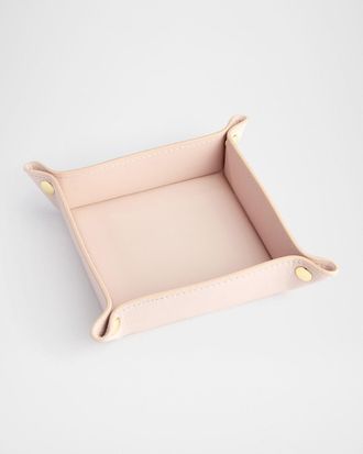 Royce Leather Monogrammed Leather Catchall Valet Tray