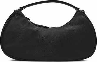 Aquatalia Womens Luna Crescent, Black Pebbled, M, Luna Crescent