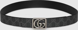 Gucci Reversible GG Marmont Belt, Size Gucci 100, Black, GG Canvas