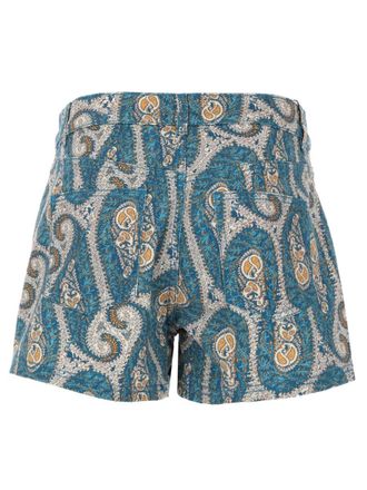 Etro Paisley Print Shorts - Blue
