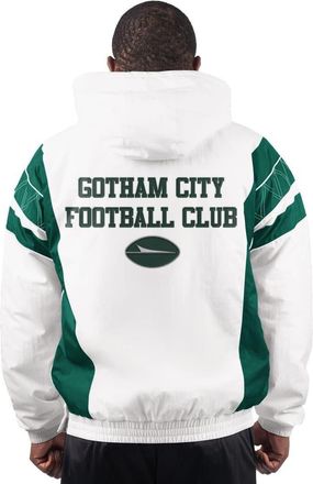 Starter Mens Starter White New York Jets Gotham City Half-Zip Hoodie Jacket at Nordstrom, Size Xx-Large