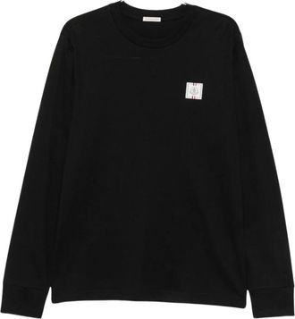 Moncler Truien - Heren - Longsleeves - Zwart - L - Nylon - Tops