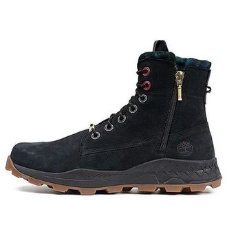 Timberland Brooklyn Side Zip Boots Black Nubuck A41AEW