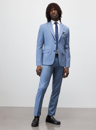 Soul of London Mens Colourful twill minimalist suit Slim fit