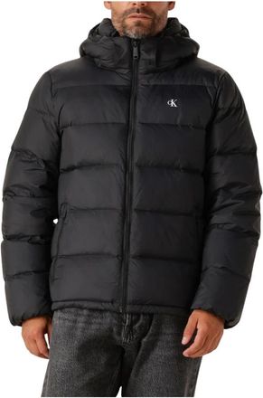 Calvin Klein Zwarte Gewatteerde Hooded Donsjas - Heren - Winterjassen - Zwart - XL - Nylon - Jassen