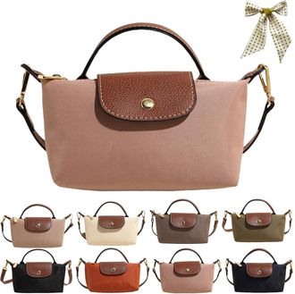 Generic Womens Fashion Colorblock Mini Crossbody Bag,Mini Shoulder Purses with Adjustable Strap,Solid Color Nylon Square Handbags