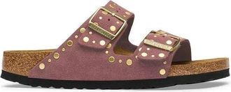 Birkenstock Arizona Rivets Suede Leather - Dames - Sandalen - Roze - 39 EU - Leer - Schoenen
