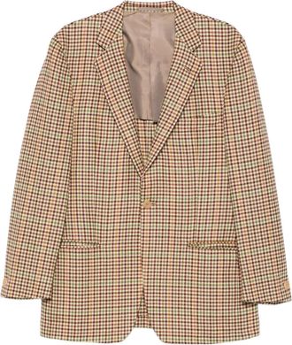 Romeo Gigli 1990s geruit jack - Beige