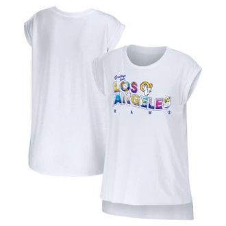 WEAR by Erin Andrews Womens WEAR by Erin Andrews White Los Angeles Rams Greetings From Muscle T-Shirt at Nordstrom, Size X-Small